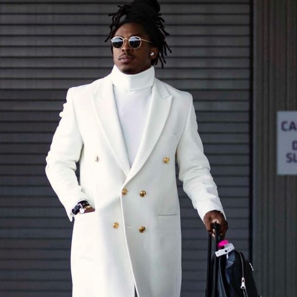 Game-day Worn Custom All Cream Suit
